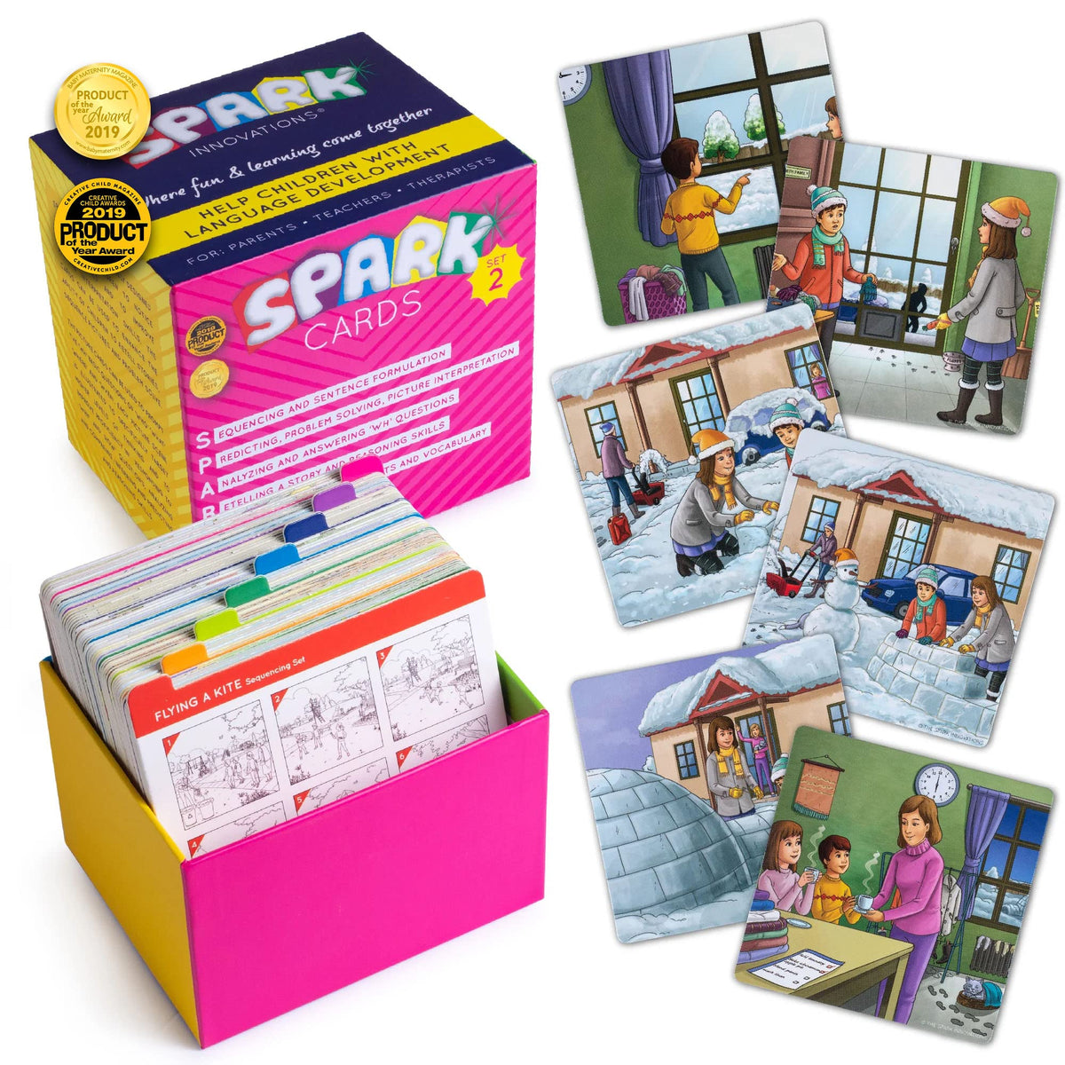 Spark Cards by Spark Innovations – storytelling sequence visuals boost expressive language.
