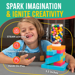 SparkJump Candy Dispenser open view easy-build components spark curiosity and problem-solving.