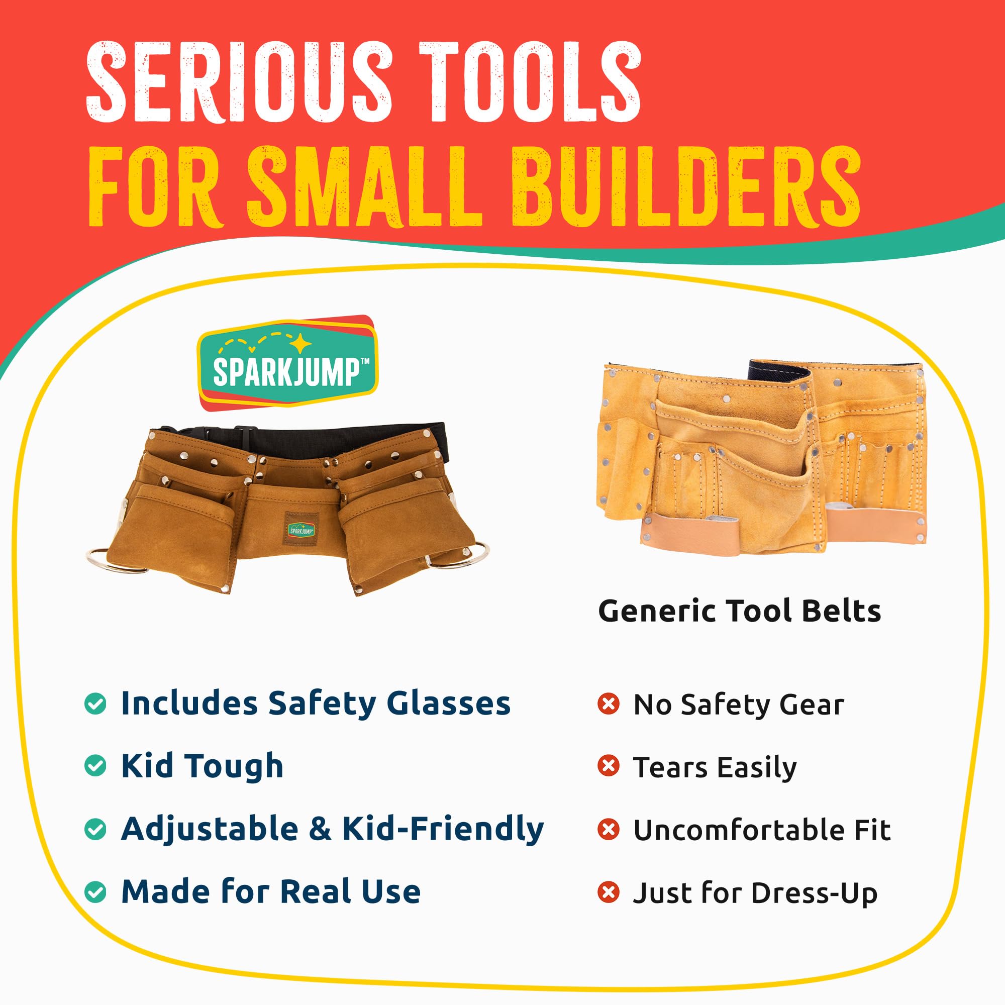 SparkJump STEM-focused play belt encourages hands-on learning during projects.