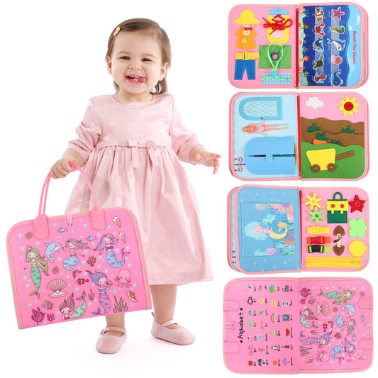 SparkShoots Busy Board ABC learning for toddlers with hands-on motor play