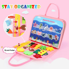 SparkShoots Busy Board carrot harvest game engages problem solving in small hands