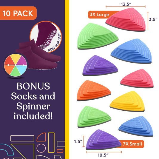 Special Supplies 10 Stepping Stones colorful blocks help kids play together safely.