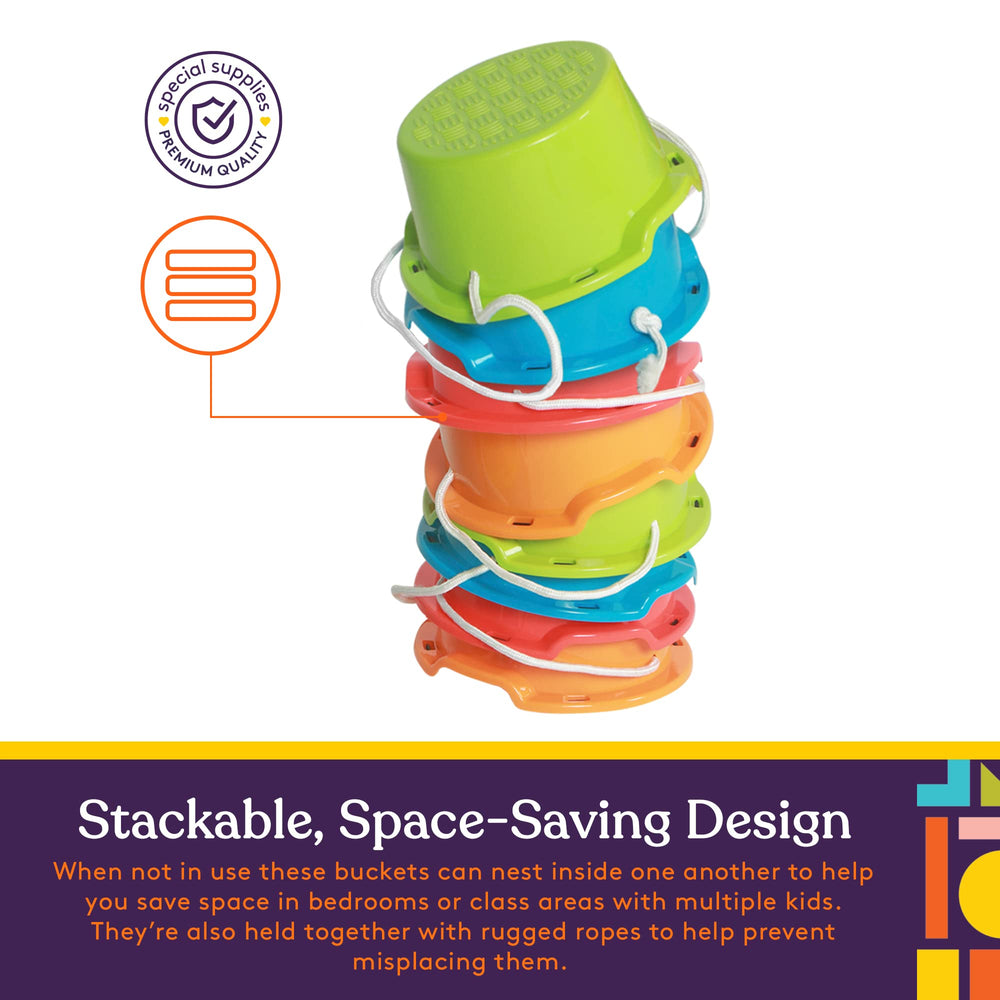 Special Supplies Balance Buckets colorful designs inspire active games and creative challenges