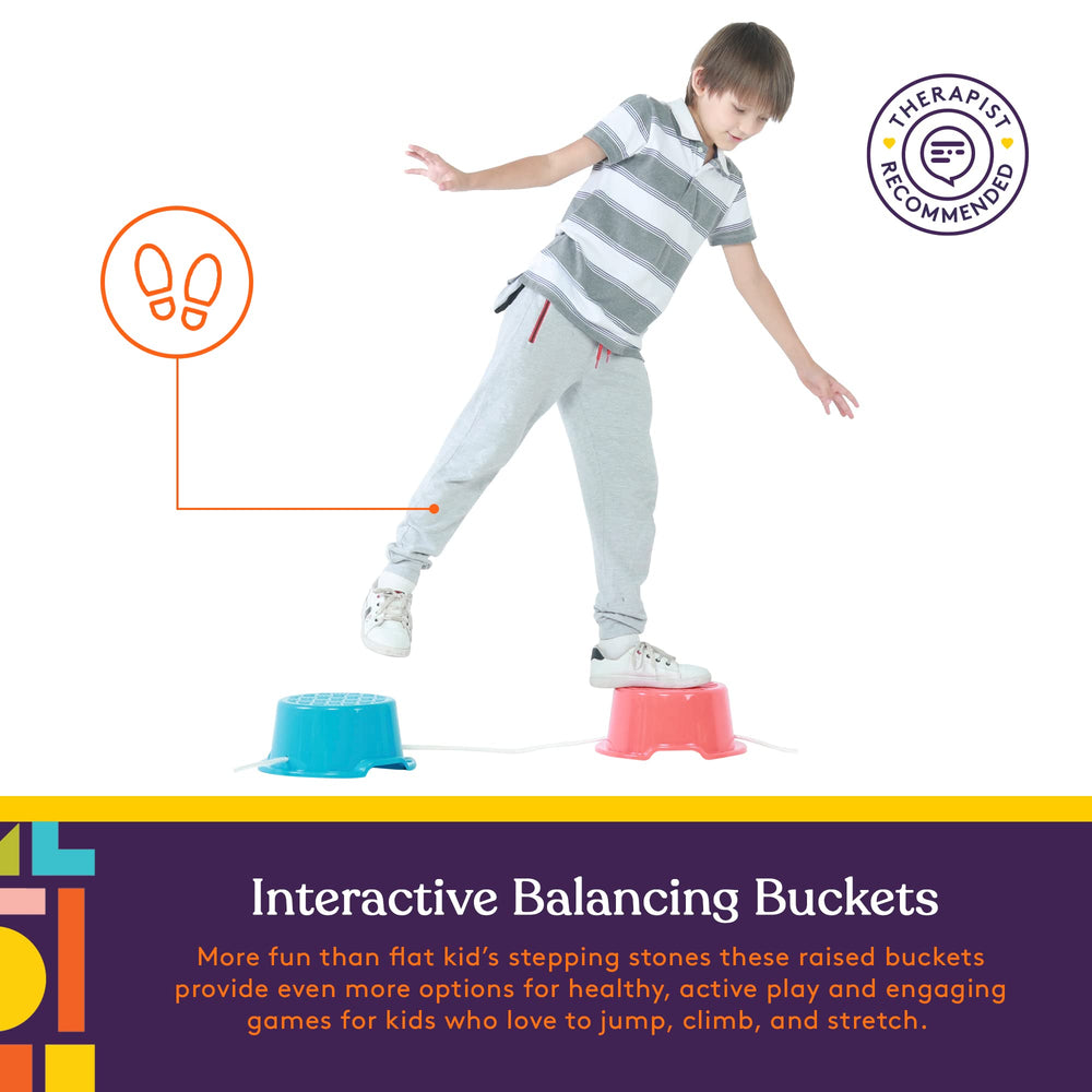 Special Supplies Balance Buckets textured top aids secure footing during jumps and steps