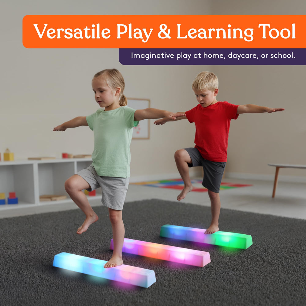 Special Supplies LED Stepping Stones support obstacle courses that boost balance.
