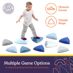 Special Supplies Ocean stepping stones with non-slip edges for safe play