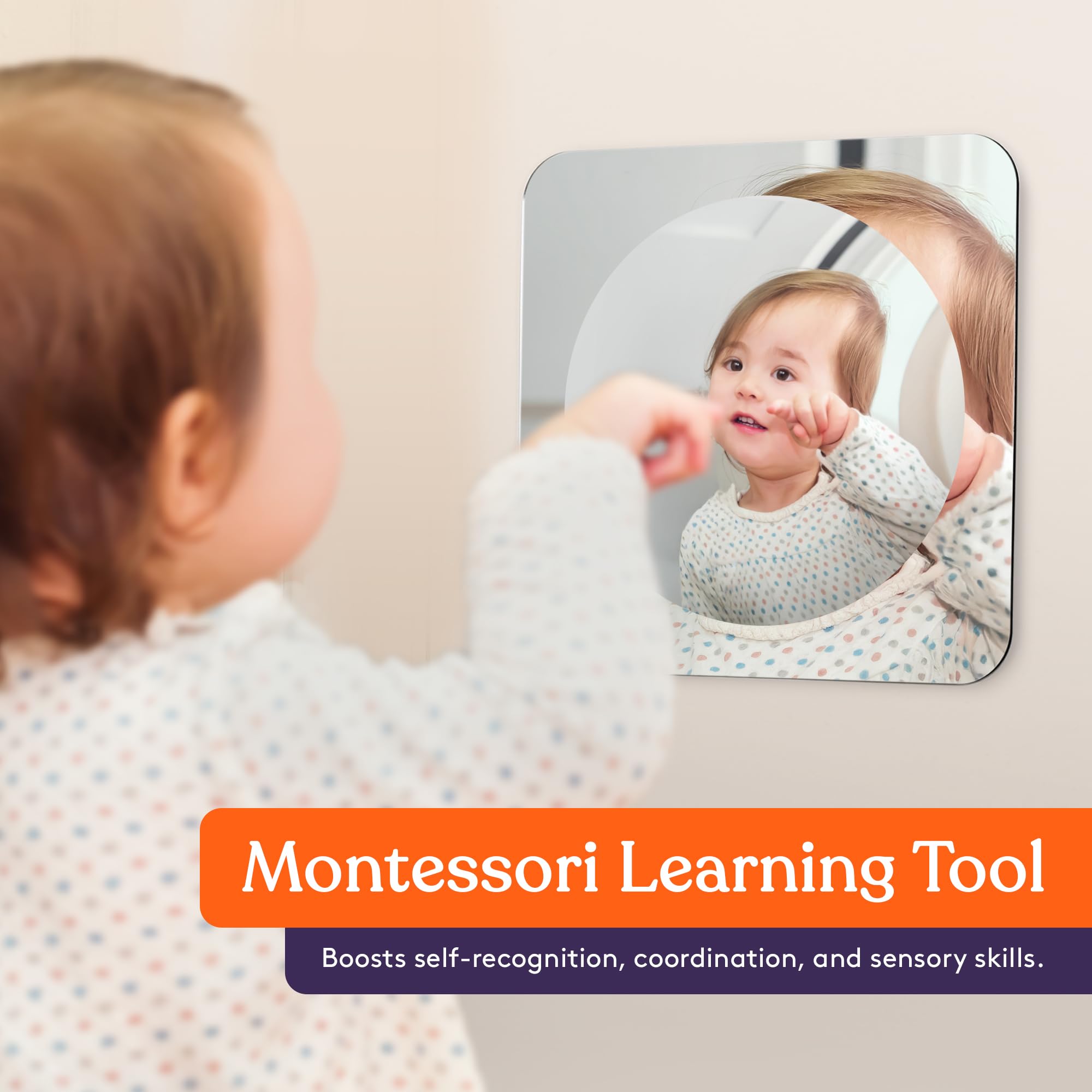 Special Supplies Sensory Bubble Wall Mirror playful bubbles on wall promote focus during quiet time.
