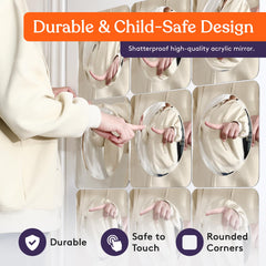 Special Supplies Sensory Wall Panel Mirror adds retro decor while supporting visual-tactile stimulation.