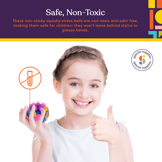 Special Supplies squishy stress ball colorful inside for engaging tactile play.