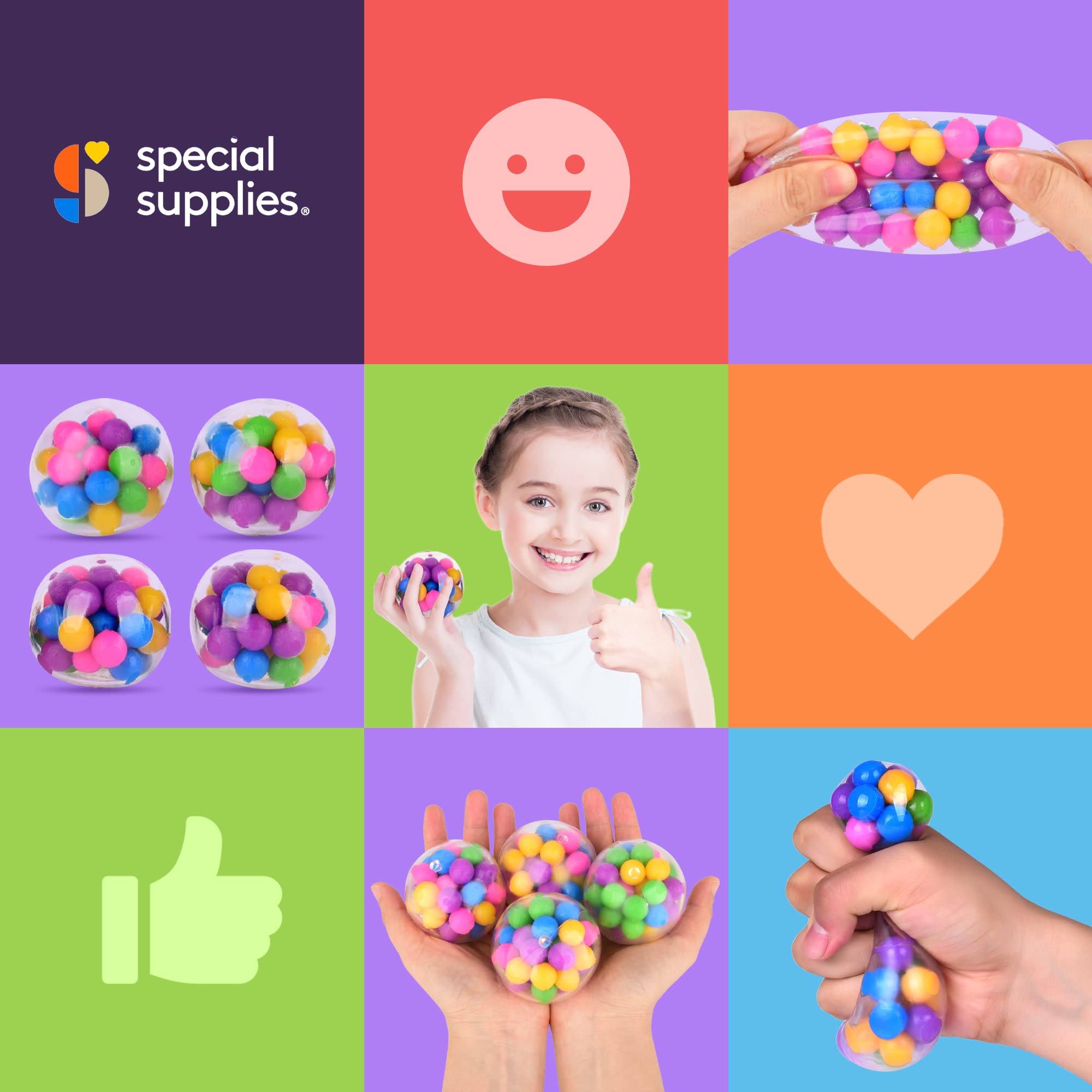 Special Supplies squishy stress ball safe non-toxic toy for kids.