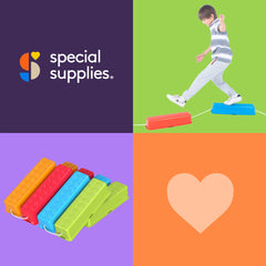 Special Supplies balance beams with rugged rope links, preventing misplacing after class.
