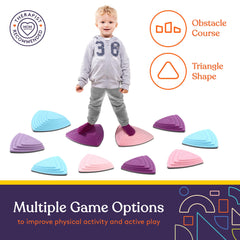 Special Supplies stepping stones different heights offer varied balance challenges.