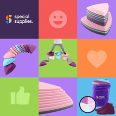 Special Supplies stepping stones family play setup supports group coordination.