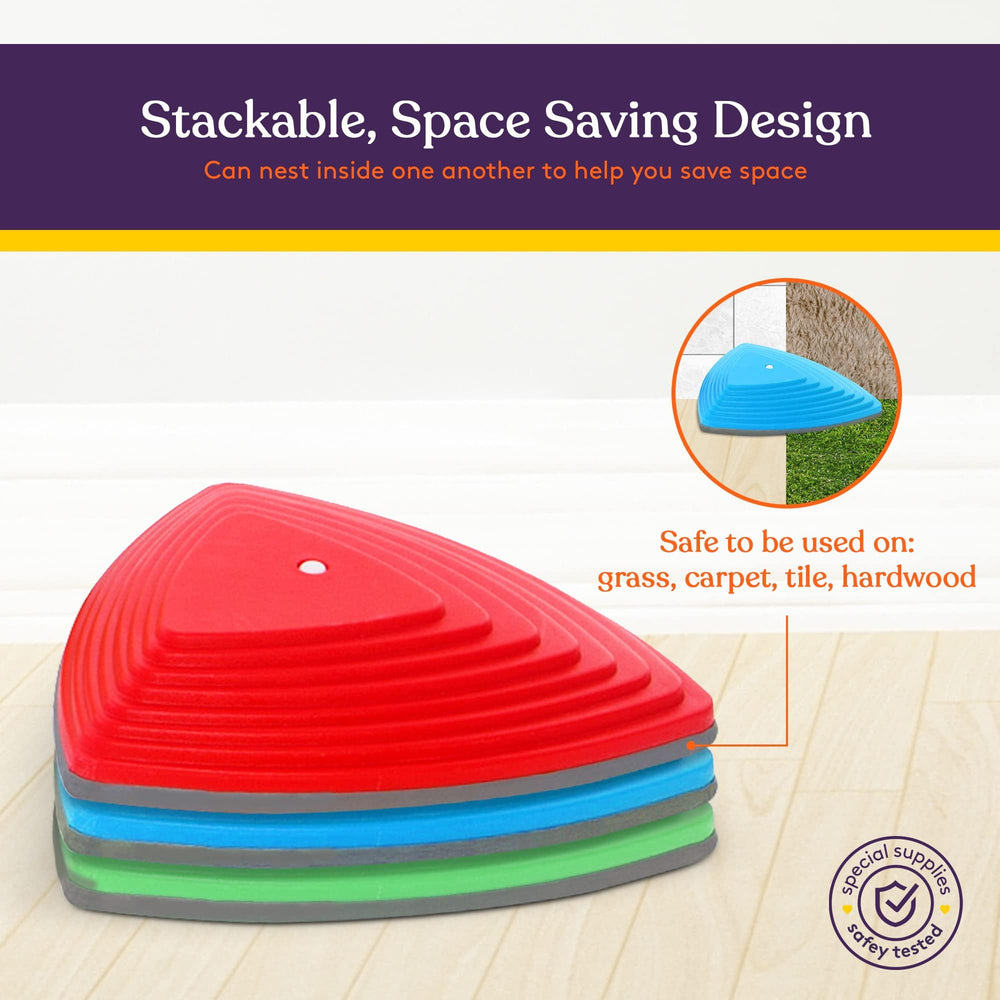 Special Supplies stepping stones in green encourage color-coded play and motor skills