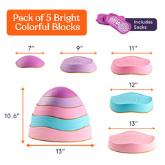 Special Supplies stepping stones with varying heights for growing kids' challenge