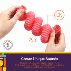 Special Supplies tactile tubes offer varied textures for sensory exploration and hand strengthening.