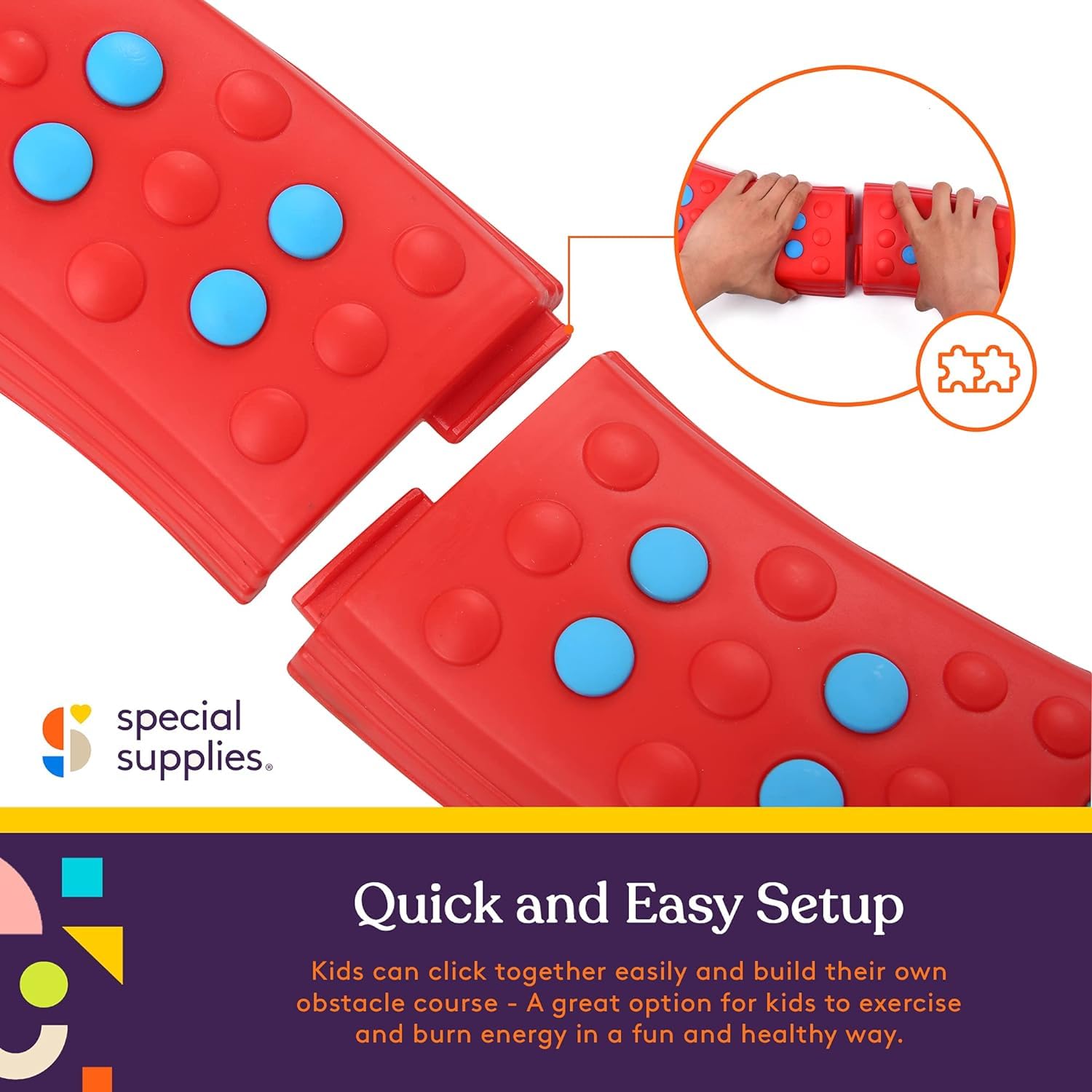 Special Supplies Wavy Circle Balance Beams non-slip bottom prevent slides on indoor floors