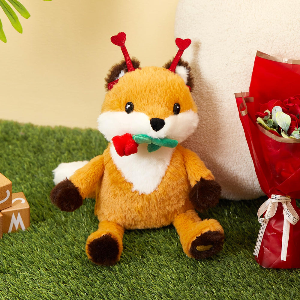 SpecialYou Rose Fox Plush in bedroom decor creates a cozy, whimsical vibe