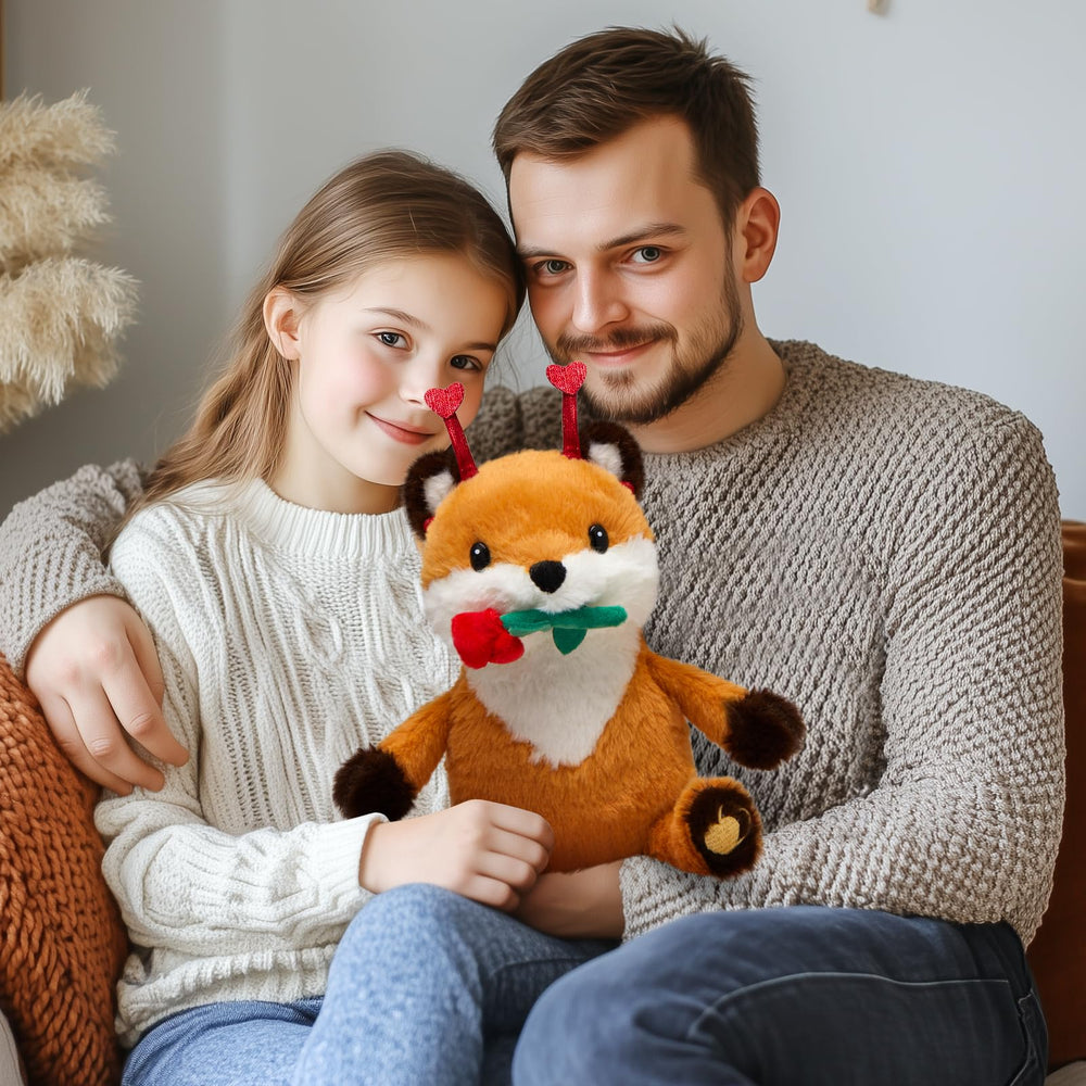SpecialYou Rose Fox Plush travel-friendly companion for car rides and outings