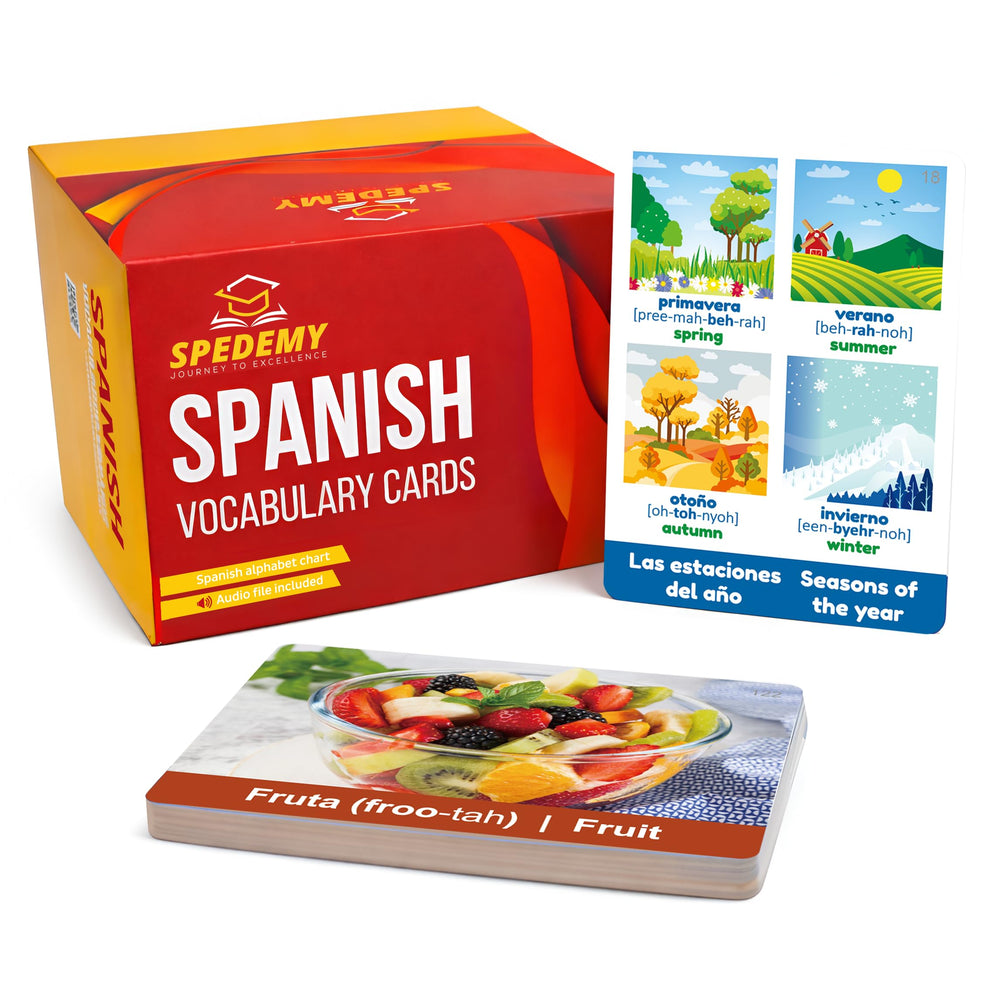 Spedemy Spanish vocabulary card front for quick reference and visual learning.