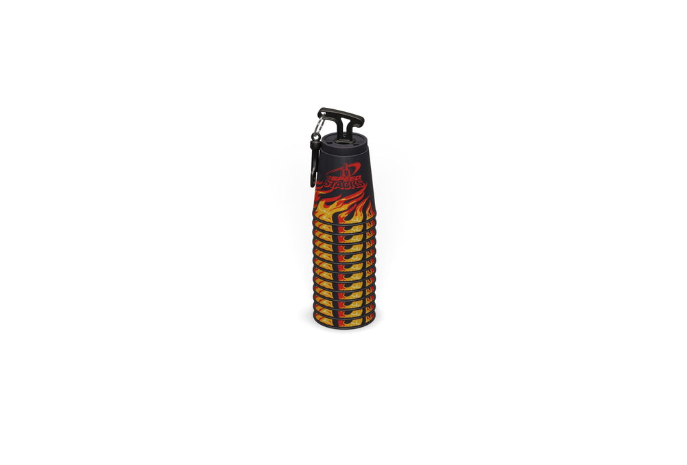Speed Stacks Black Flame GX timer captures timing accuracy for competitive practice.
