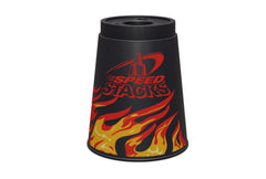 Speed Stacks Black Flame mat provides a stable surface for smooth transitions.