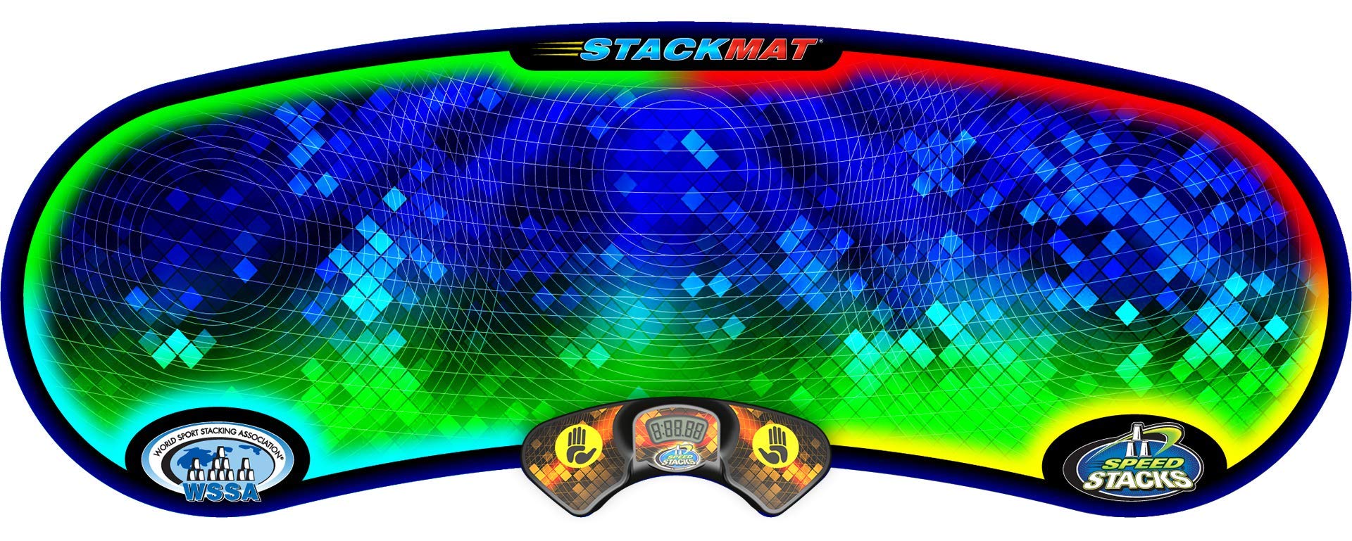 Speed Stacks neon green GX timer image highlights precise timing for routines.