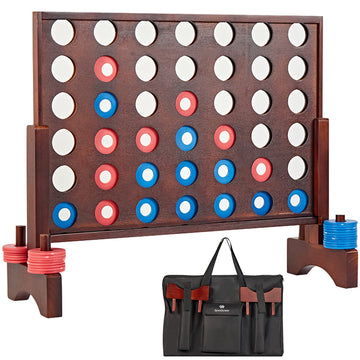 SpeedArmis giant wooden 4-in-a-row frame for durable indoor-outdoor play.