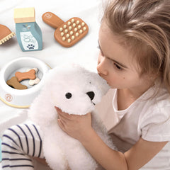 Speedy Monkey My Little Dog Care Suitcase with accessories sparks caregiving role-play