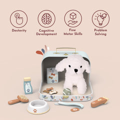 Speedy Monkey My Little Dog Care Suitcase brush for nurturing grooming moments