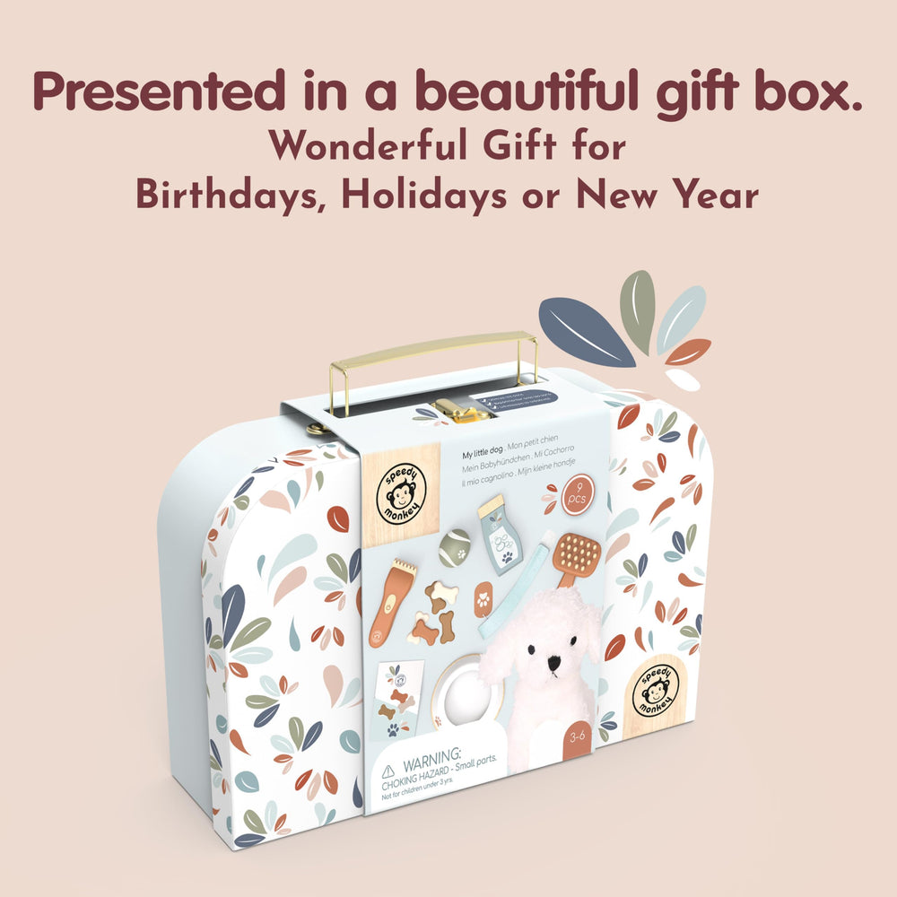Speedy Monkey My Little Dog Care Suitcase compact design supports travel play