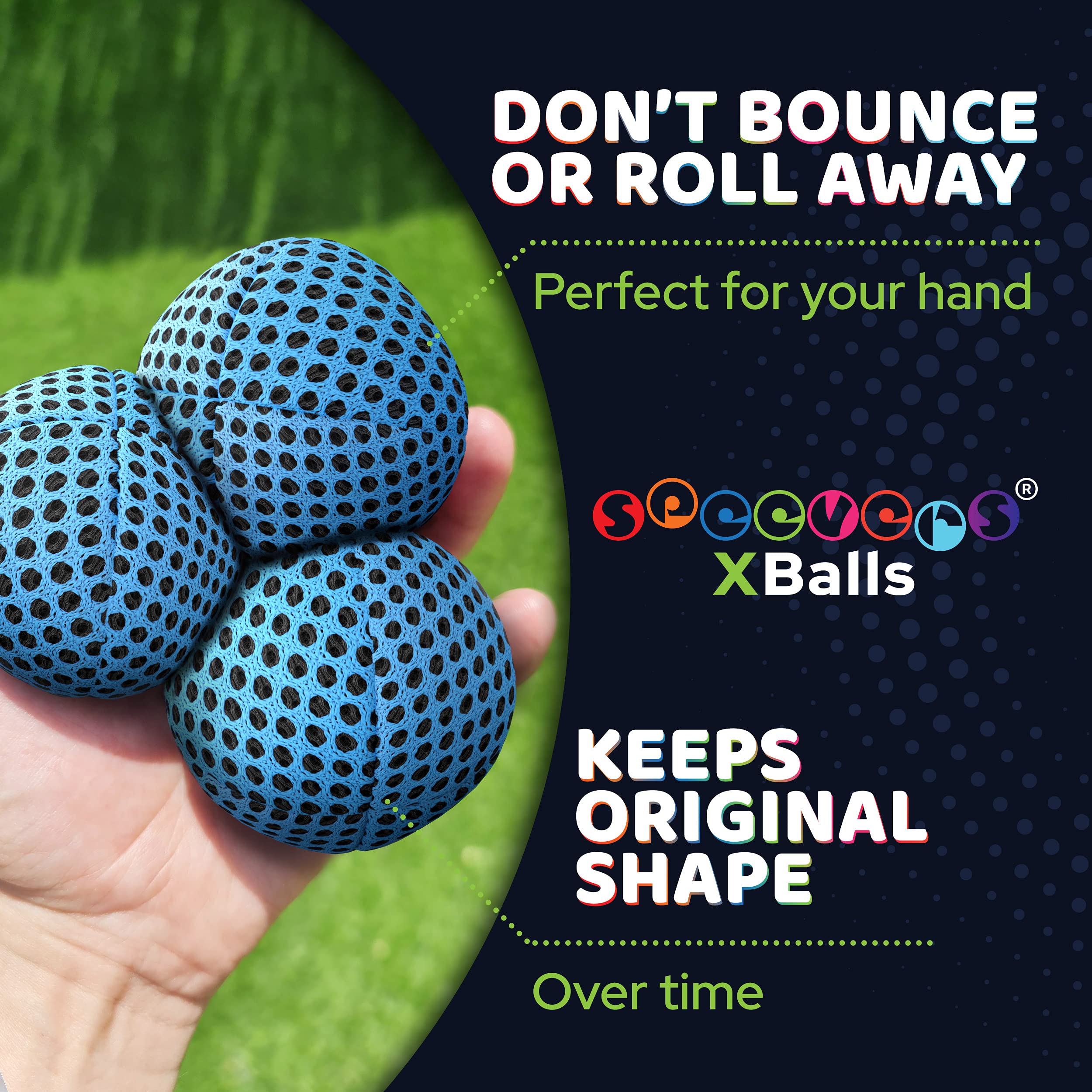 Speevers carry bag for juggling balls enables easy transport.