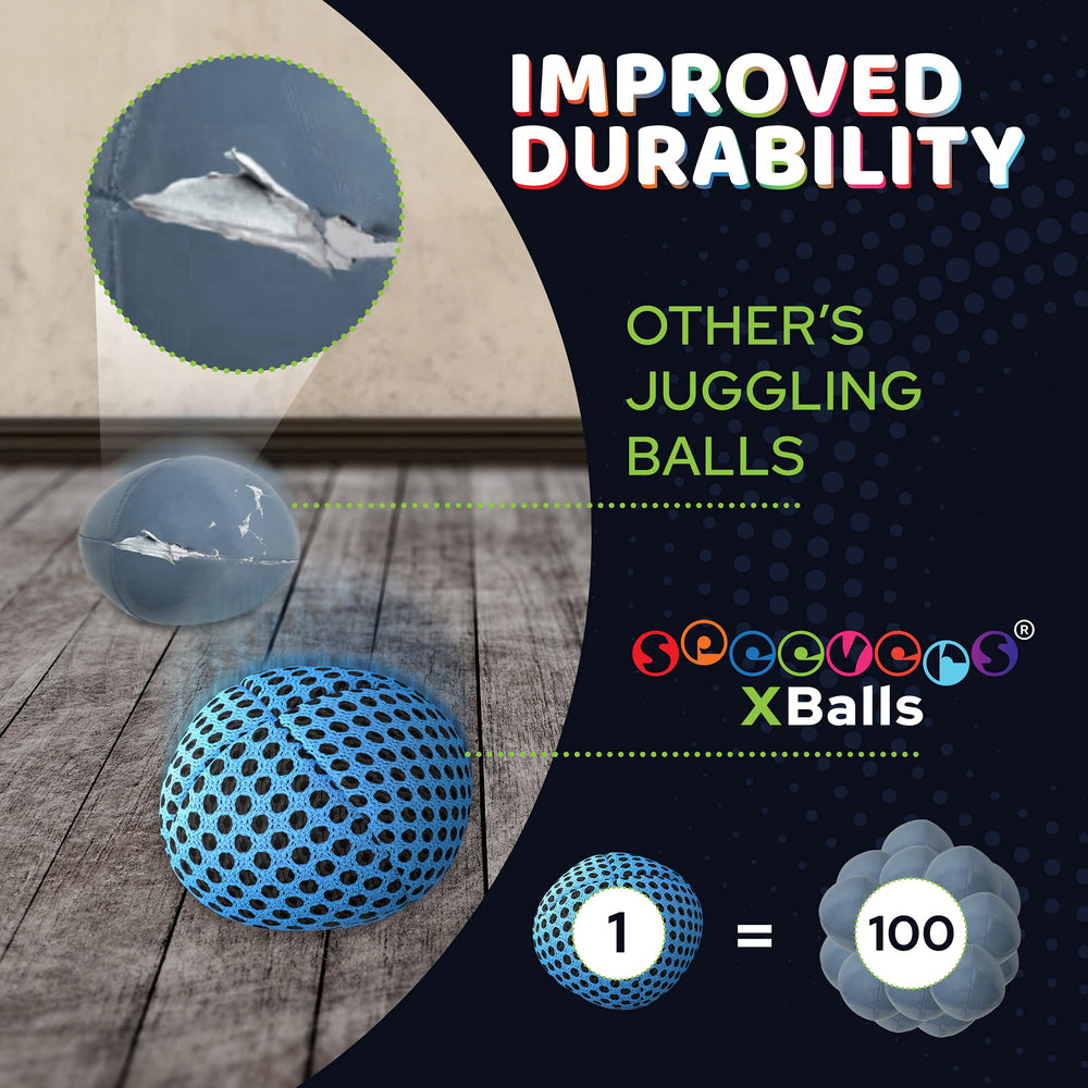 Speevers durable waterproof washable juggling balls withstand outdoor sessions.