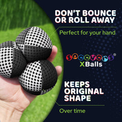 Washable and waterproof design keeps balls clean.