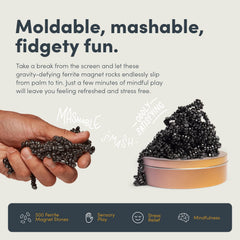 Speks Crags desk toy showing ferrite stones for calming tactile play.