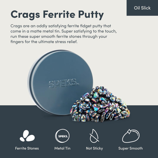 Crags ferrite stones mash, mold, and stack for satisfying sensory play.