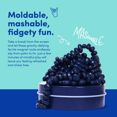 Speks Crags matte Indigo fidget toy with durable ferrite stones