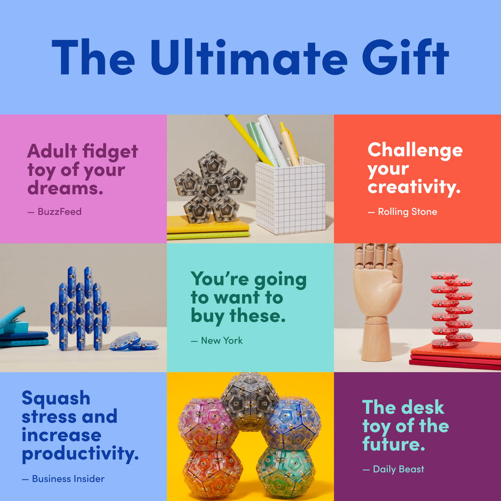 Speks Geode gift-ready desktop toy for adults and teens 14+.