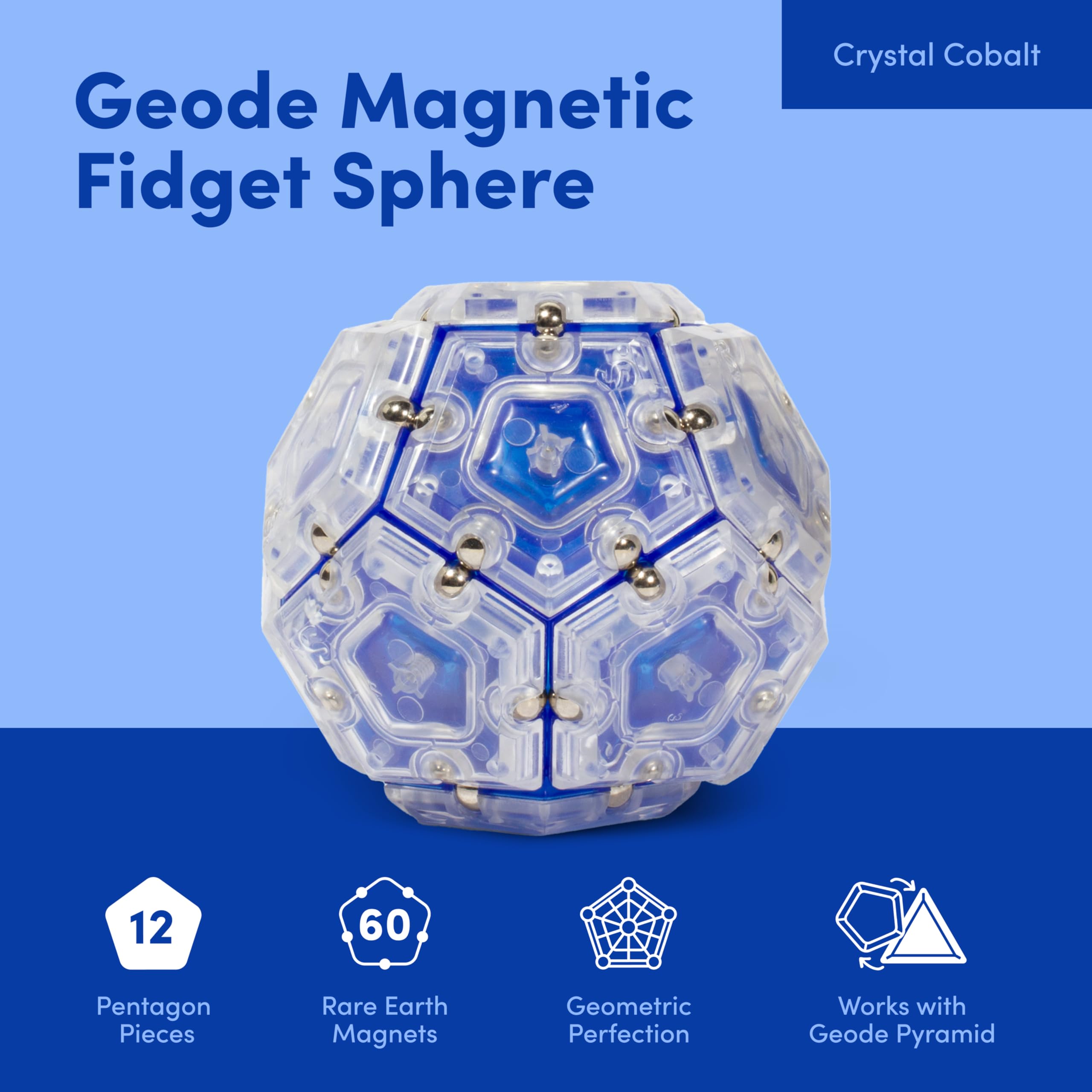 Speks Geode magnetic pieces snapping together for endless creativity.