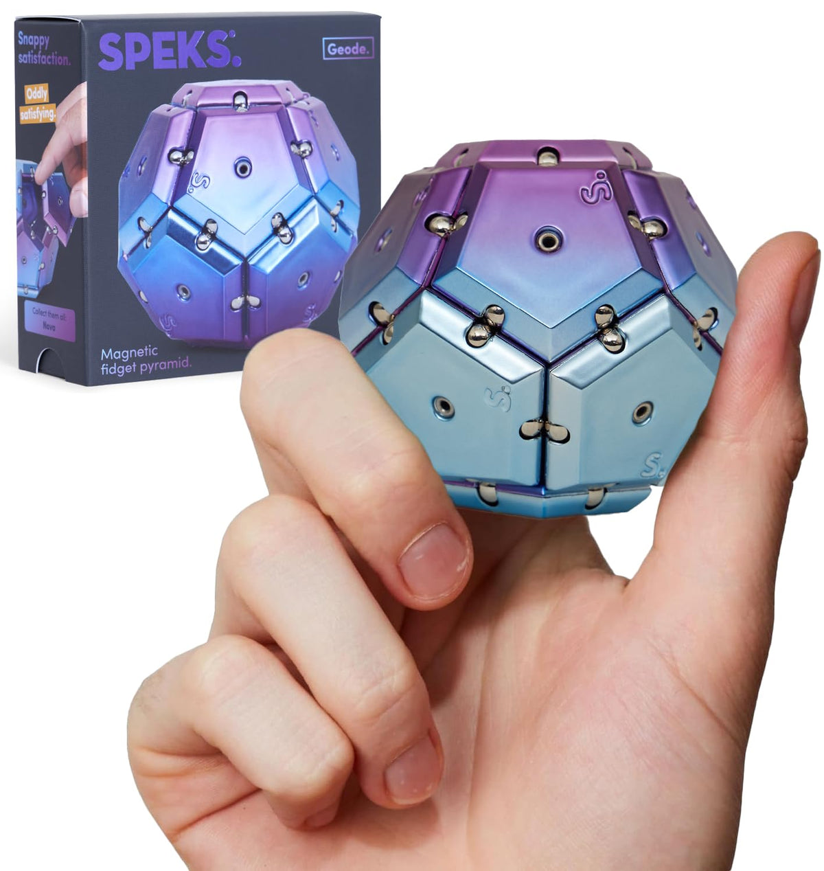 Speks Geode purple sphere for tactile focus and engaging sensory play.