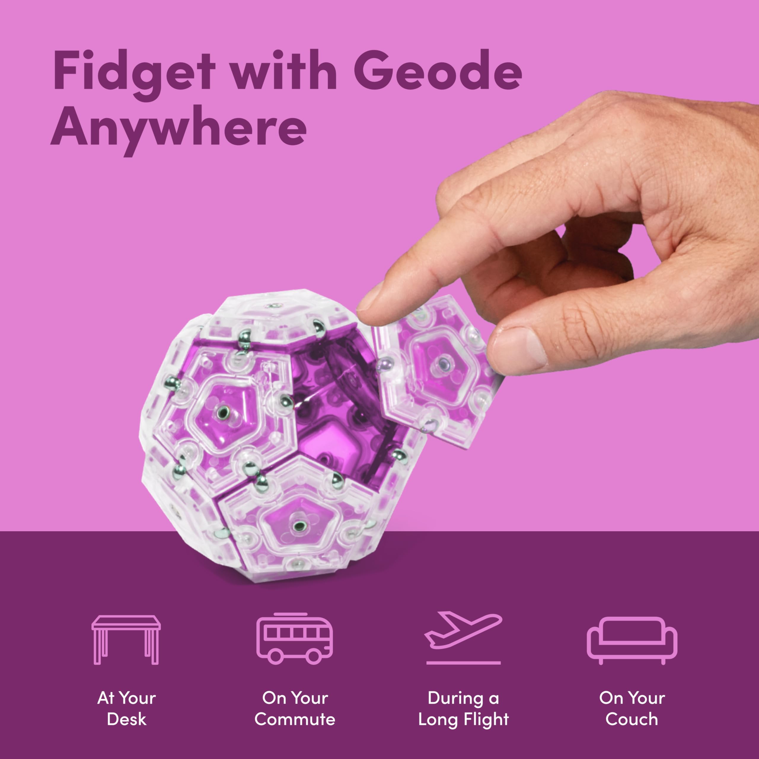 Speks Geode stress-relief tool for calm breaks.