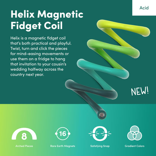 Speks Helix colorful desk art with vibrant coils for creative focus