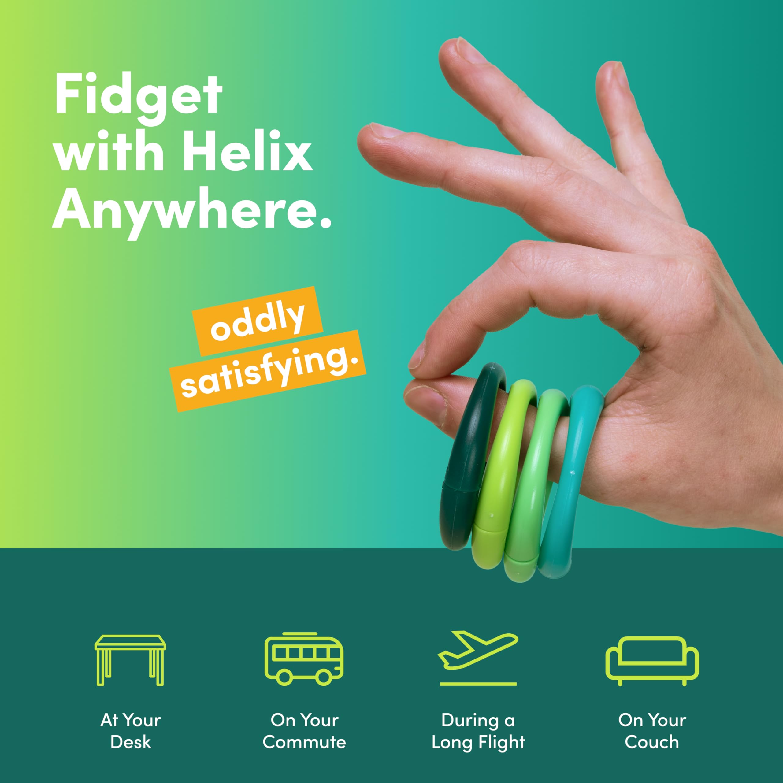 Speks Helix compact desk toy ready for office use