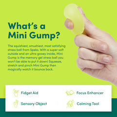 Speks Mini Gump features six vibrant colors for mood matching