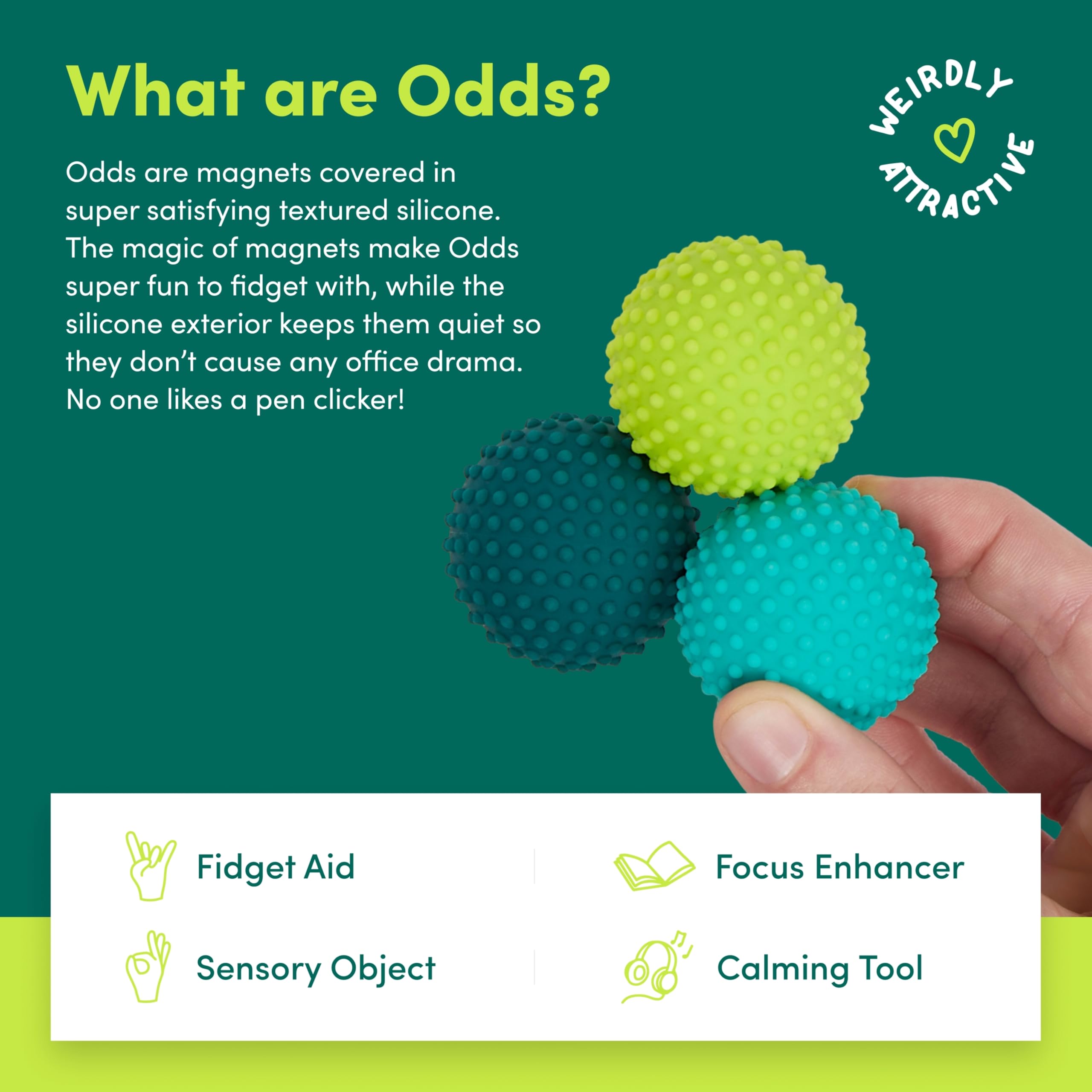 Speks Odds magnetic cores enable stacking and creative play.