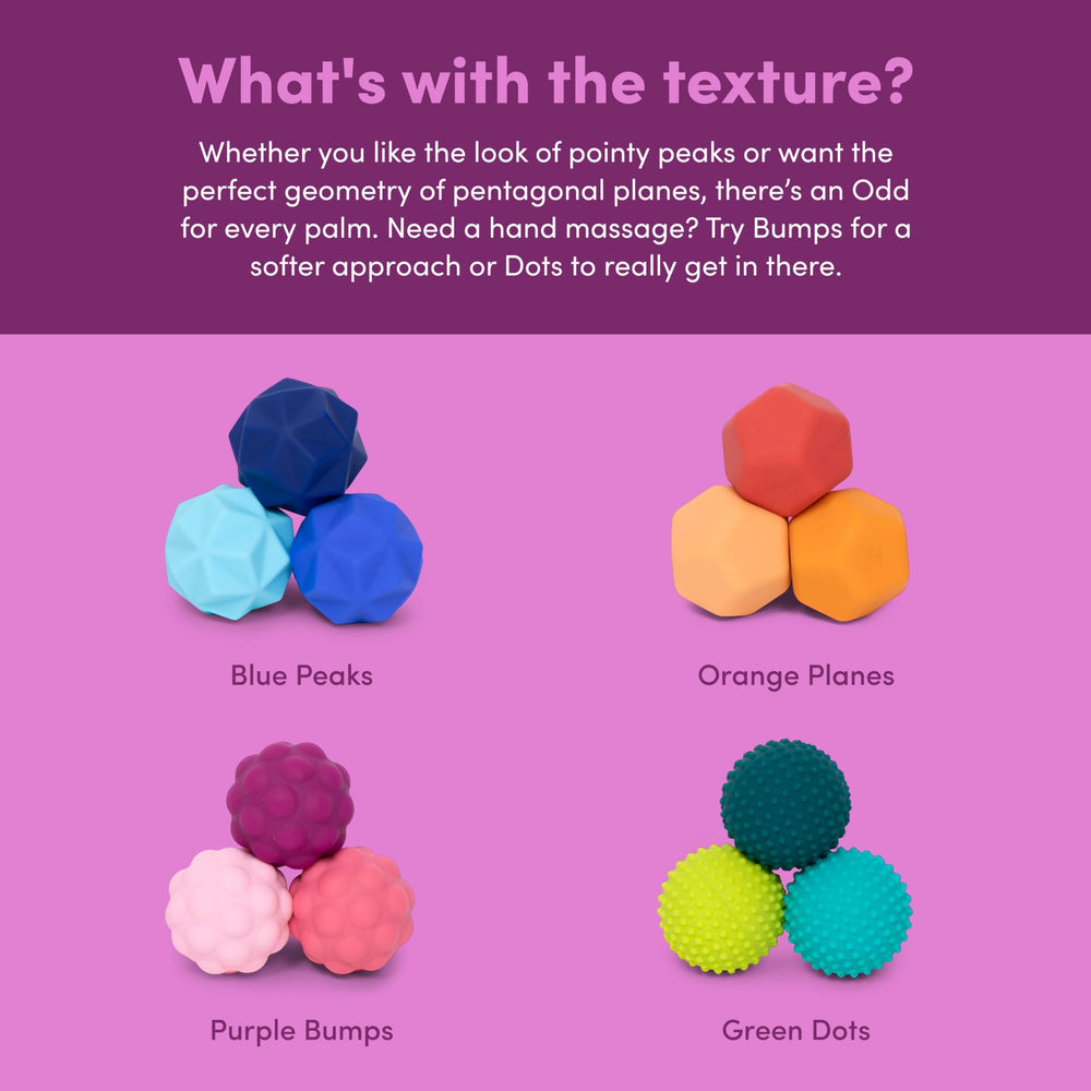 Speks Odds purple design adds fun to sensory routines.