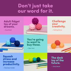 Speks Odds four-shape set supports varied tactile experiences.