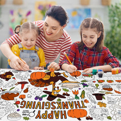 SPERINGEEN family party banner tablecover for easy decoration while kids color
