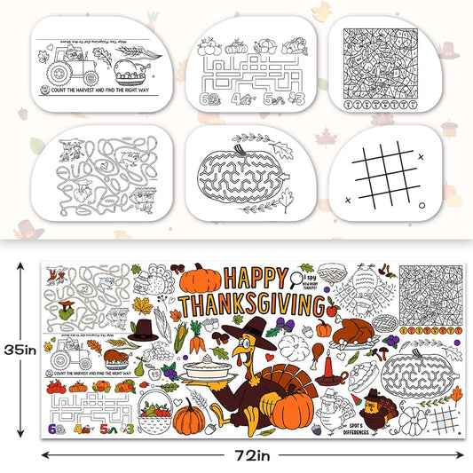 SPERINGEEN turkey-themed coloring poster for classroom or home activities
