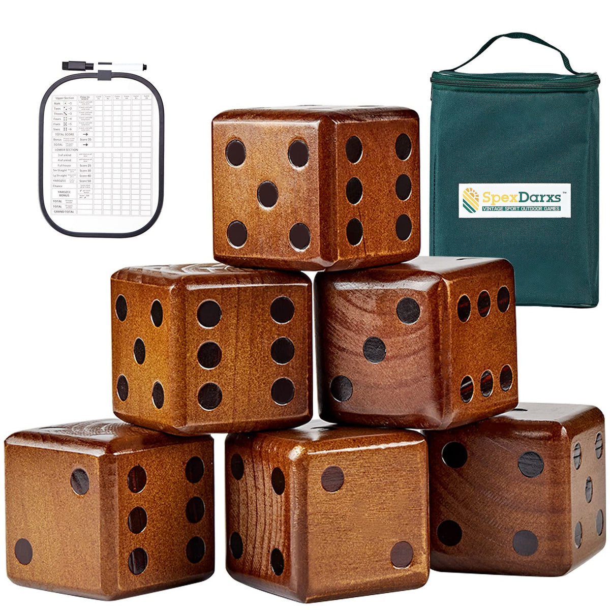 SpexDarxs Giant Yard Dice Set dice assembly ready for outdoor family games